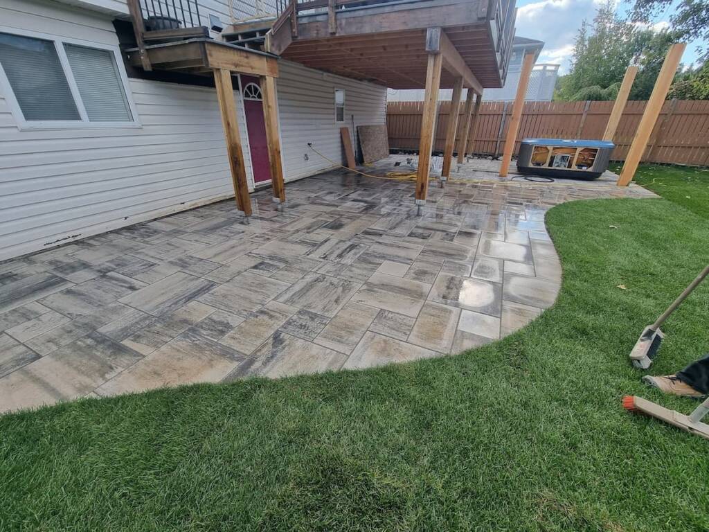 retaining wall stone patio prince george
